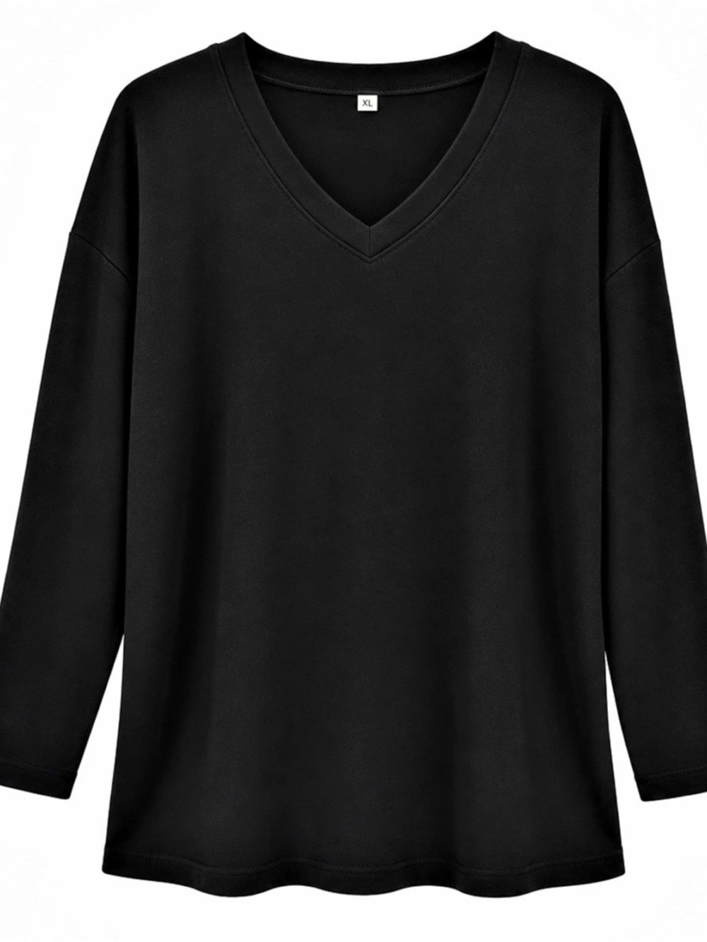 Black V-Neck Tunic Size 2XL Like New